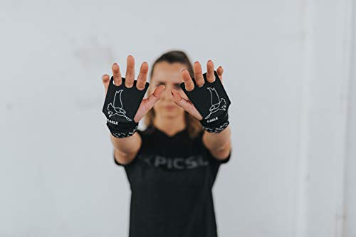 PICSIL Calleras Eagle para Cross Training 2 Agujeros Agarre y Protector de Mano o Guantes para Gimnasia Unisex para Hombres y Mujeres en Deportes de Fitness Calistenia Halterofilia (Talla L)