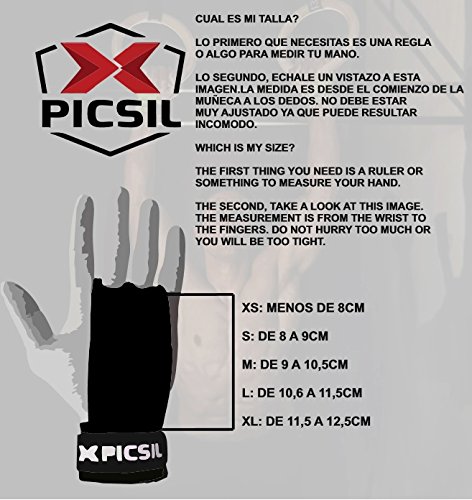 PICSIL Calleras Falcon para Cross Training Grips 2 Agujeros Agarre y Protector de Mano o Guantes para Gimnasia Unisex para Hombres y Mujeres en Deportes de Fitness Halterofilia (Talla M, 2H)