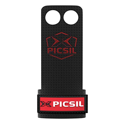 PICSIL Calleras Falcon para Cross Training Grips 2 Agujeros Agarre y Protector de Mano o Guantes para Gimnasia Unisex para Hombres y Mujeres en Deportes de Fitness Halterofilia (Talla M, 2H)