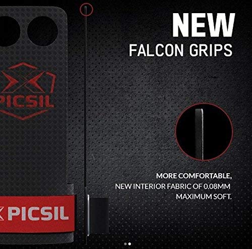 PICSIL Calleras Falcon para Cross Training Grips 3 Agujeros Agarre y Protector de Mano o Guantes para Gimnasia para Hombres y Mujeres en Deportes de Fitness Calistenia Halterofilia (Talla M, 3H)