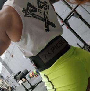PicSil Cinturón Lumbar de Inmersión para Culturismo Musculación & Halterofilia Levantamiento de Peso en Cross Training Box Entrenamiento Powerlifting Gym para Hombres y Mujeres (Color Black, Size XL)