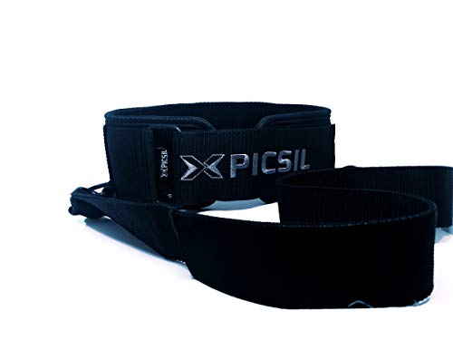 PicSil Cinturón para Pesas Musculación con Lastre, Dip Belt, para Cross Training, Fitness orientado a Profesionales Hombres y Mujeres del Fitness (Talla S - Small)