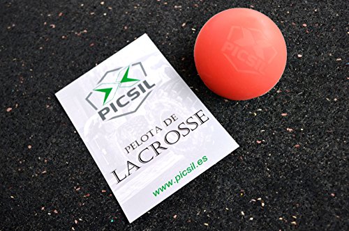 PicSil Lacrosse Ball Unisex para Hombre y Mujer Bola de Masaje para Masajear Puntos y Activar la Presión Balón o Pelota de Goma para Ejercicios de Rehabilitación o Fisioterapia Pilates Yoga