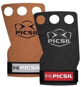 PICSIL Raven 3H Calleras para Cross Training Grips 3 Agujeros Agarre y Protector de Mano o Guantes para Gimnasia Unisex para Hombres y Mujeres en Deportes Fitness Halterofilia (Talla XL, Marrón)