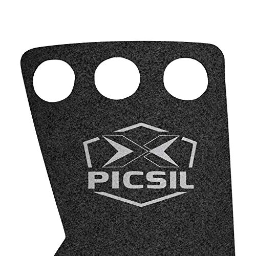 PICSIL Raven 3H Calleras para Cross Training Grips 3 Agujeros Agarre y Protector de Mano o Guantes para Gimnasia Unisex para Hombres y Mujeres en Deportes Fitness Halterofilia (Talla XL, Marrón)