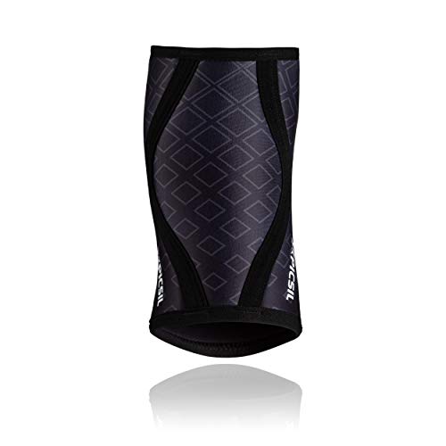 PICSIL Rodillera Deportiva Neopreno 5mm- Rodilleras Compresión Cinta rotuliana Faja Tubular para Hombres y Mujeres del Fitness y Cross Training Evita Lesiones (Black&Square; Large)