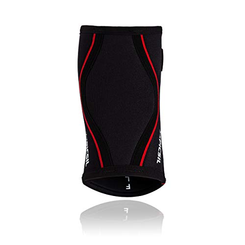 PicSil Rodilleras (1 PAR) - 5&7mm Knee Sleeves - Rodilleras para Halterofilia, Deporte Funcional, Levantamiento de Pesas, Running.Hombre y Mujer (7mm - Small, Black&Hexagon)