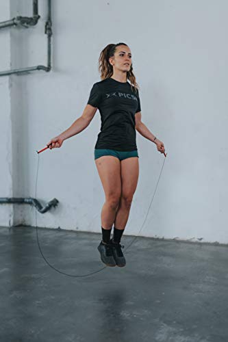 PicSil Sphinx Rope Cuerda de Saltar Ligera 28grs de Plástico Resistente y Duradero Cable Ajustable para Alta Velocidad orientada Profesionales Hombres y Mujeres del Fitness y Cross Training(Rojo)