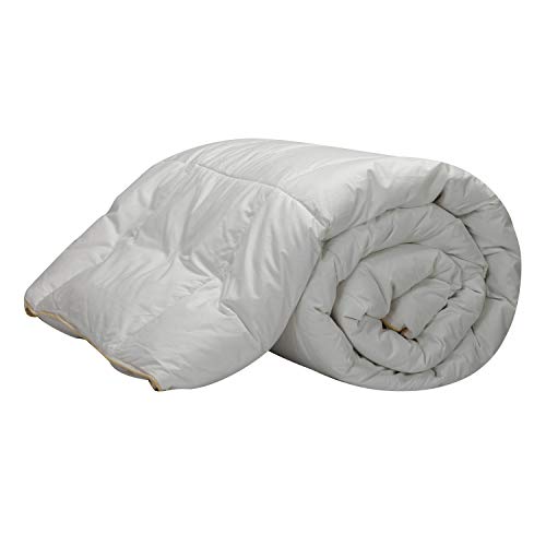 Pikolin Home - Edredón/Relleno nórdico natural de plumón de oca 98% antiácaros, funda 100% algodón de satén, 200gr/m², 135X200cm-Cama 90 (Todas las medidas)