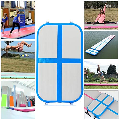 Pista De Aire Colchoneta Inflable Colchoneta De Gimnasia Con La Bomba De Aire, Anillos Y Kit De Reparación En Forma De D, Colchoneta De Ejercicio De Fitness For El Entrenamiento, Yoga, Parkour, Que An