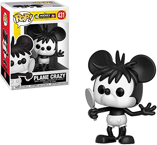 PlaneFire Mickey Pop! Mouse Firefighter B&W Vinyl #426 Bundled with Plane Crazy Black & White #431 True Original & Character Nano Figure Movie Favorites Alice Wonderland / Scrooge Ducktales 3 Items