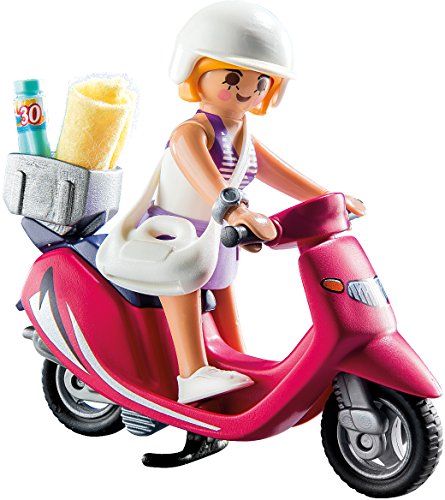 PLAYMOBIL Especiales Plus-9084 Mujer con Scooter, Multicolor, única (9084)