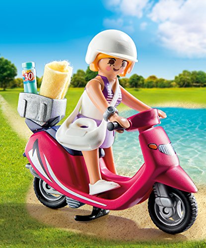 PLAYMOBIL Especiales Plus-9084 Mujer con Scooter, Multicolor, única (9084)