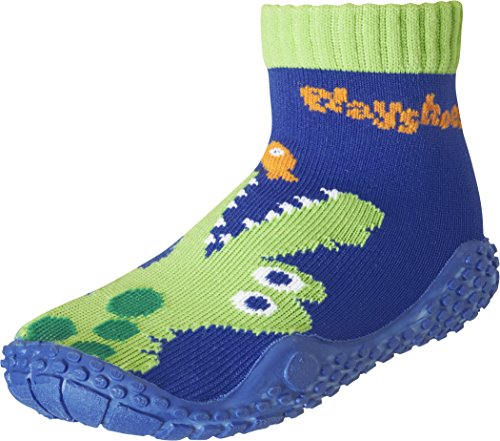 Playshoes Calcetines de Playa con protección UV Cocodrilo, Zapatos de Agua Unisex Niños, Azul (Marine 11), 28/29 EU