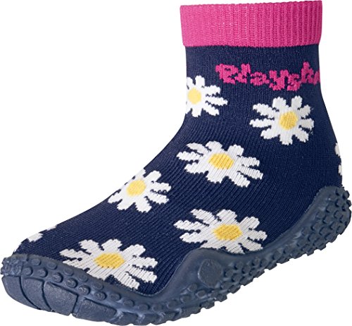 Playshoes Calcetines de Playa con protección UV Flor de Margarita, Zapatos de Agua Unisex Niños, Azul (Marine 11), 18/19 EU