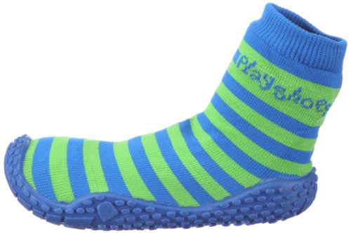 Playshoes Zapatillas de Playa con protección UV Raya, Zapatos de Agua Unisex Niños, Verde (Blau/Gruen 791), 28/29 EU