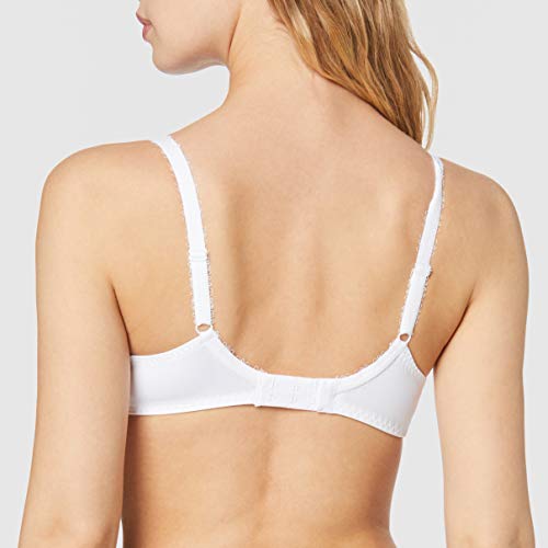 Playtex Soutien-Gorge Avec Armatures Flower Elegance Micro Sujetador con Aros, Blanco (Blanc 000), 100C para Mujer