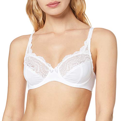 Playtex Soutien-Gorge Avec Armatures Flower Elegance Micro Sujetador con Aros, Blanco (Blanc 000), 100C para Mujer