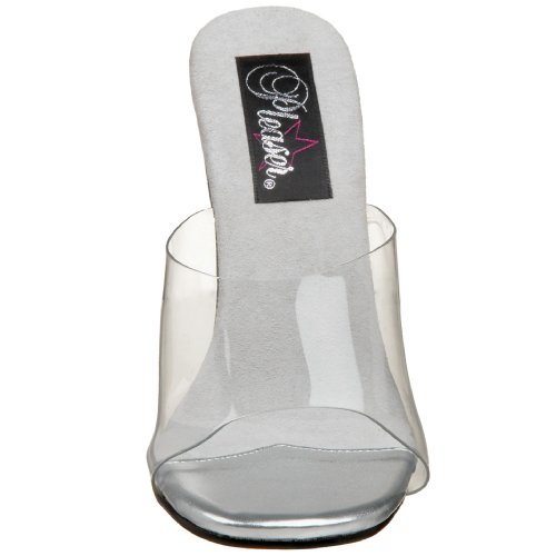 Pleaser Gala01/C/M, Sandalias Abiertas con cuña. para Mujer, Transparent (Clear), 41 EU