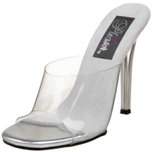 Pleaser Gala01/C/M, Sandalias Abiertas con cuña. para Mujer, Transparent (Clear), 41 EU