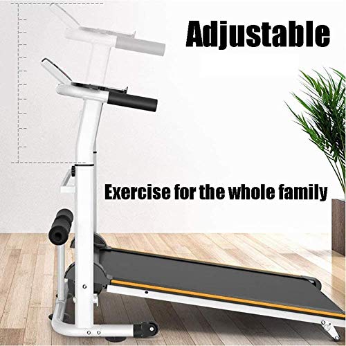 Plegable caminadora mecánica con la máquina de barandillas de interior casero Fitness Deportivo Equipo compacto aptitud que se ejecuta recorre por un familiar, dormitorio, A, Color: Una ( Color : A )