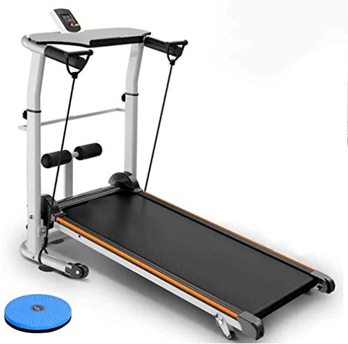 Plegable caminadora mecánica con la máquina de barandillas de interior casero Fitness Deportivo Equipo compacto aptitud que se ejecuta recorre por un familiar, dormitorio, A, Color: Una ( Color : A )