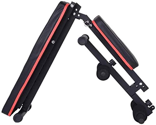 Plegable Peso Pesado Bench Gimnasio banco del entrenamiento con la cuerda de la aptitud, Sit Profesional Hasta AB Abs Incline Bench Press plano Pesas Barra de elevación de heces for fitness, Negro