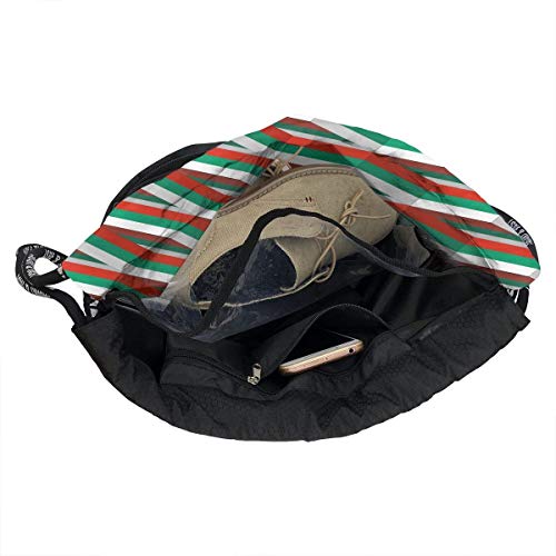 PmseK Mochila con Cordón,Bolsas de Gimnasia, Bolsa de Deporte Bulgaria Flag 3D Art Pattern Cordón Bolsa de Gimnasia para Adolescentes