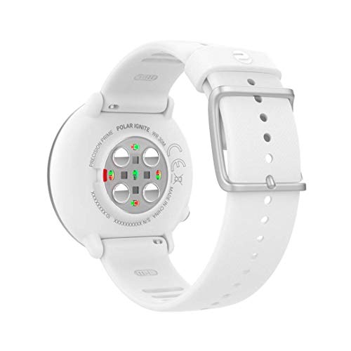 Polar Ignite – Reloj de fitness con GPS integrado, pulsómetro de muñeca, guías de entrenamiento -  hombre/mujer-  blanco M/L