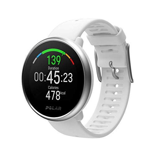 Polar Ignite – Reloj de fitness con GPS integrado, pulsómetro de muñeca, guías de entrenamiento -  hombre/mujer-  blanco M/L