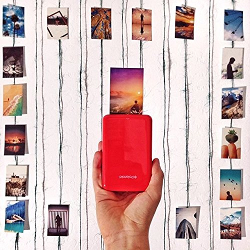 Polaroid  Zip - Impresora móvil, Bluetooth, Nfc, micro USB, tecnología Zink Zero Ink, 5 x 7.6 cm, compatible con iOS y Android, rojo, 2.2 x 7.4 x 12 cm