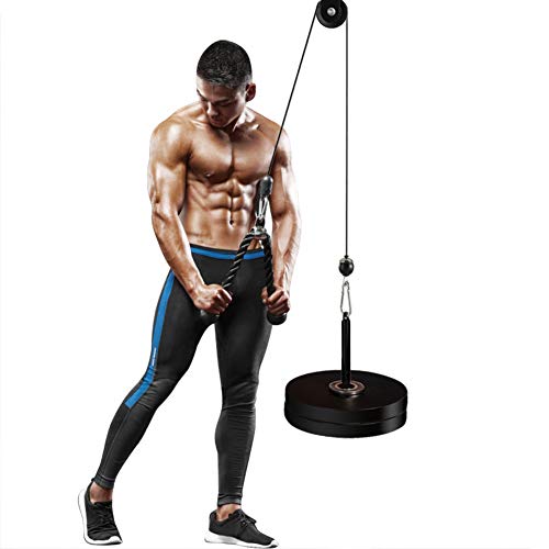 Polea de musculación con cuerda de punto, peso máximo 50 kg para ejercicio delantero y brazo, hombros Deltoides