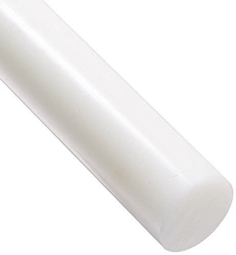 Polietileno de alta densidad polietileno de alta densidad redondo Rod, translúcido blanco 50 mm de diámetro x 300 mm de largo grado A PE 500