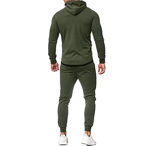 POLP Chándal para Hombre Casual Chaqueta y pantalón Largo Otoño Invierno Conjuntos Deportivos para Hombre Conjuntos de Dos Piezas con Clásica Ropa Deportiva Cremallera