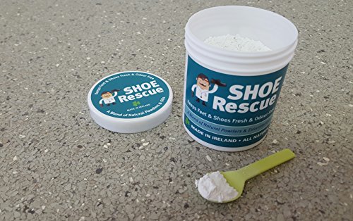 Polvos para pies y calzado 100g – Elimina el olor de pies – Desarrollado por un podólogo colegiado, Shoe Rescue es un remedio 100% natural que elimina malos olores de pies y calzado – Contiene aceites