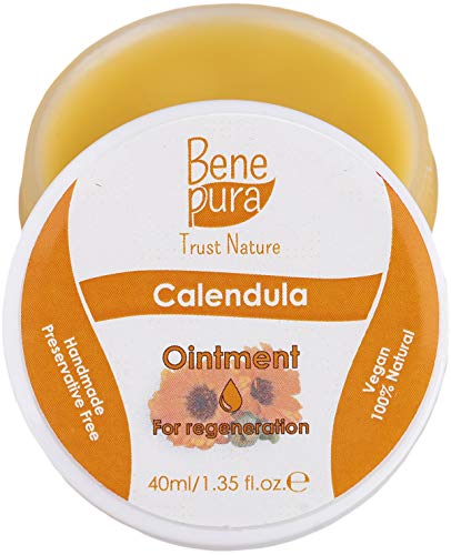 Pomada natural de caléndula 40 ml – extracto de aceite frío – 100% natural – cicatriza heridas, moretones, quemaduras – concentrado puro natural – hecho a mano en EU