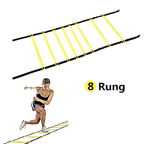 Ponacat Escaleras de Agilidad Deportiva Juego de Pies Rápido para Aumentar La Velocidad Juego de Entrenamiento de Conos de Velocidad para Entrenamiento de Fútbol Rugby Tenis Béisbol