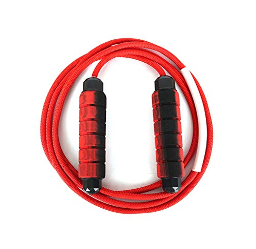 POPOTI Jump Rope, Weighted Jump Rope Adjustable Rope Aerobic Exercise Unisex Tangle-Free Skipping Rope Fitness Equipment with Foam Handles (210, 6MM)