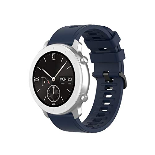 Posional Correa Reloj de Silicona, Caucho Suave Replacement Banda 20mm Adecuado para Huami Amazfit GTR 47mm, Huami Amazfit BIP, Huami Aamazfit BIP lite, Reloj Deportivo Accesorios Pulsera Ajustable