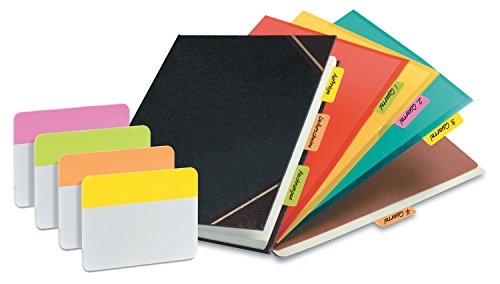 Post-it 686- PLOY Index Strong - Banderitas separadoras (4 colores x 6 unidades, 50,8 x 38 mm), color rosa, verde, naranja y amarillo