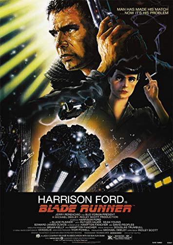 Póster de la película Harrison Ford Blade Runner de 30 x 46 cm (300 x 460 mm), acabado esmerilado, material de papel para regalo decorativo para pared