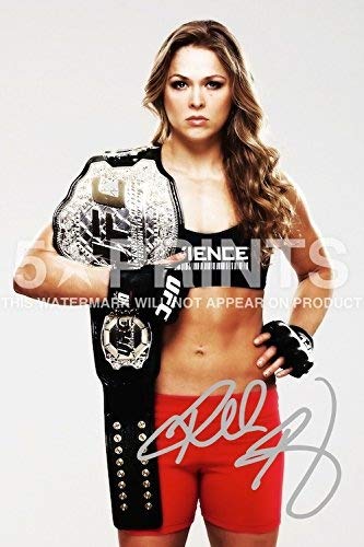 Póster de Ronda Rousey con foto de 30 x 20 cm y autógrafo PP estilo A, UFC Champion Fighter