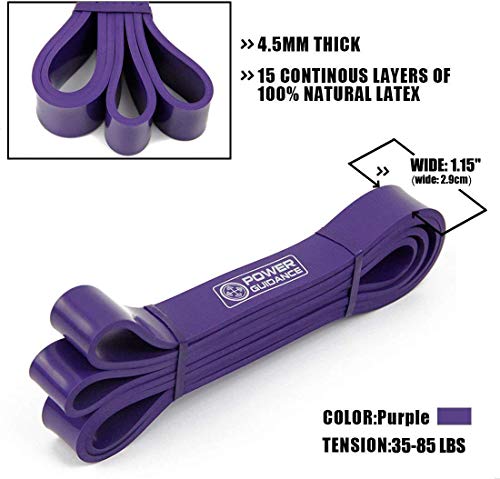 POWER GUIDANCE Bandas elásticas de resistencia - Pull Up ejercicio de la aptitud del entrenamiento Bandas Aparatos de gimnasia Inicio,Para yoga,pilates o rehabilitación -Mayor fuerza y movilidad- 100% Látex natural