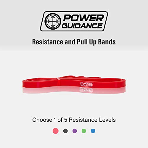 POWER GUIDANCE Bandas elásticas de resistencia - Pull Up ejercicio de la aptitud del entrenamiento Bandas Aparatos de gimnasia Inicio,Para yoga,pilates o rehabilitación -Mayor fuerza y movilidad- 102% Látex natural