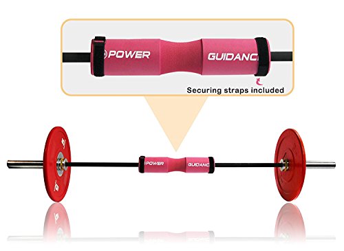 POWER GUIDANCE Barbell Squat Pad Protectora del Cuello y del Hombro Ideal para Squats, Lunges, Hip Thrusts, Levantamiento de Pesas