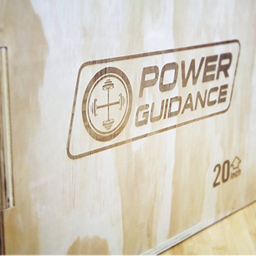 POWER GUIDANCE Caja pliométrica de madera 3 en 1 - Ideal para entrenamiento cruzado - 60/50/45CM, Caja, Plyo Caja de madera, Plyo Box