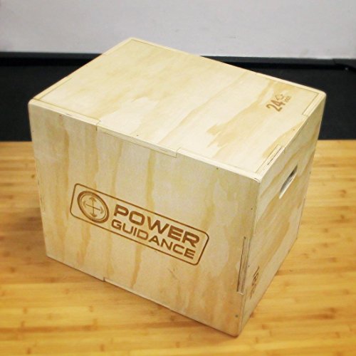 POWER GUIDANCE Caja pliométrica de madera 3 en 1 - Ideal para entrenamiento cruzado - 60/50/45CM, Caja, Plyo Caja de madera, Plyo Box