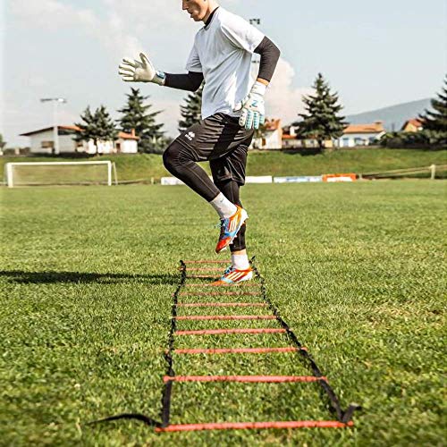 POWER GUIDANCE Escalera de Velocidad Escalera de Agilidad 6m para Fútbol Baloncesto Tenis Fitness Entrenamiento (10 Conos,Bolsa de Transporte)