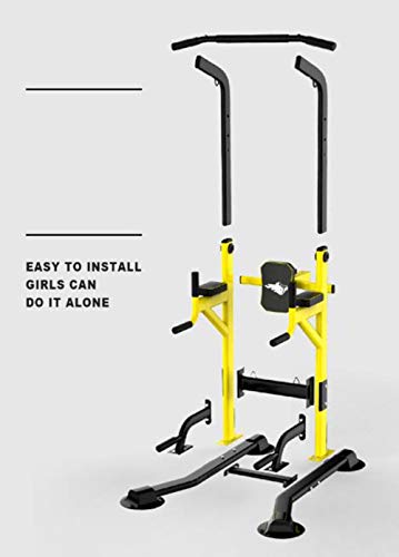 Power Tower, Torre De Energía Barra Dominadas Ejercicios Dip Pull Up Estaciones Inmersión Musculación Barra Aptitud Dip Station, Carga 450 Kg, Altura 180-240 Cm, Torre Gimnasio