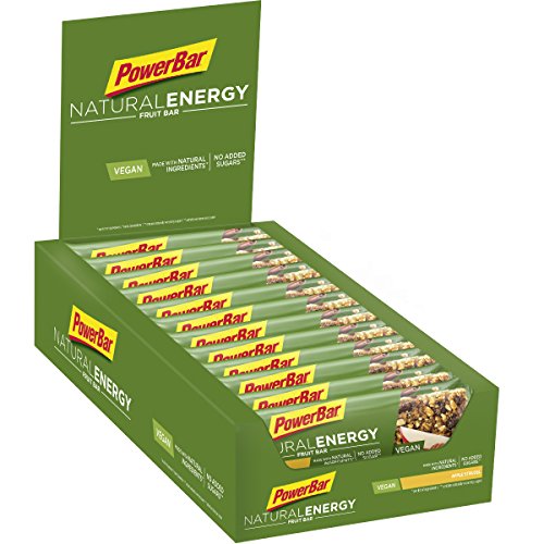 PowerBar Natural Energy Fruit Apple Strudel 24x40g - Barras de Energía de Carbohidratos Veganos + Magnesio